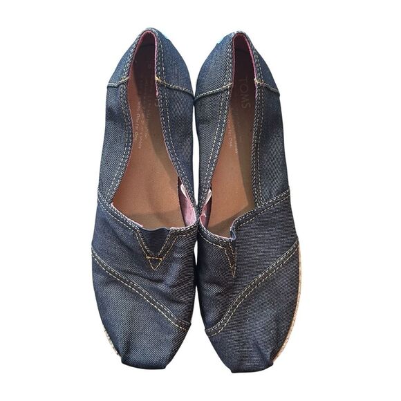 TOMS Denim Platform Alpargata Espadrille 9